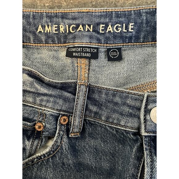 American Eagle Jeans Womens 10 Super High Rise Baggy Wide Leg Distressed Grunge - Picture 4 of 12